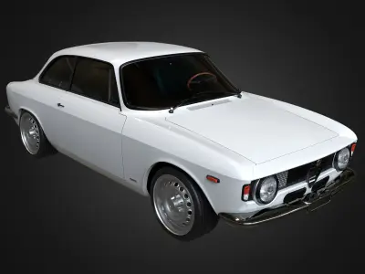  Alfa Romeo Giulia Sprint GTA Stradale 1965 Free low-poly 3D model