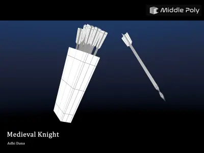 Crossbow Set windless Low-poly 3D model