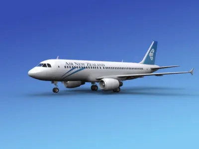 Airbus A320 Air New Zealand 3D model