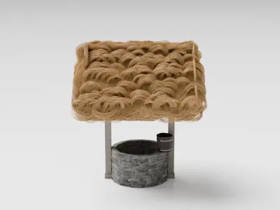 Medieval Well Low-poly 3D model