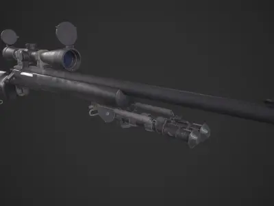 M24 - SWS Sniper Rifle Low-poly 3D model