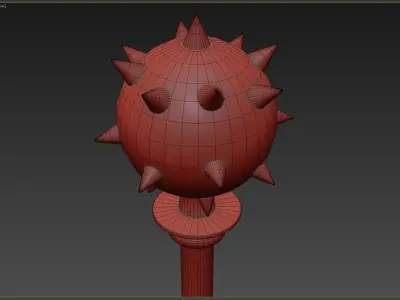 Medieval Weapon Mace Low-poly 3D model