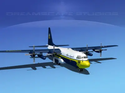 Lockheed C-130 Hercules  Blue Angels 3D model
