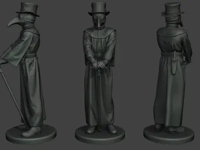 Hans Plague Doctor PDS001 3D print model