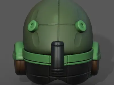 Helmet scifi fantasy futuristic military combat Low-poly 3D model