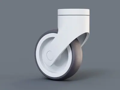 Caster Wheel Brakeless 3D model