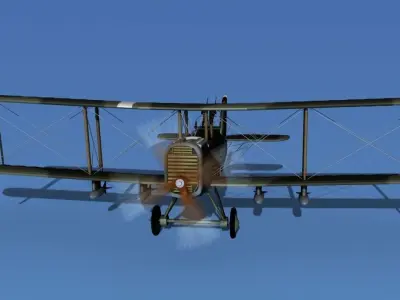 Airco DH-4 V03 Bomber RAF 3D model