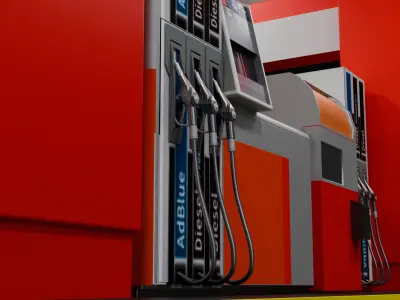 Fuel Station Free 3D model