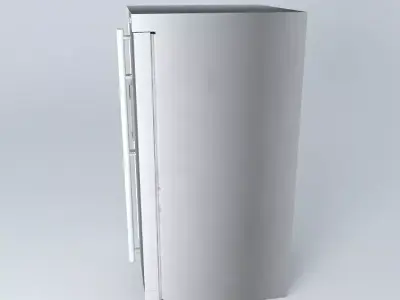 Kit silver refrigerator Free 3D model