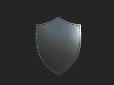 Shield silver 3D model