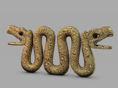 Ancient stone serpent 3D print model