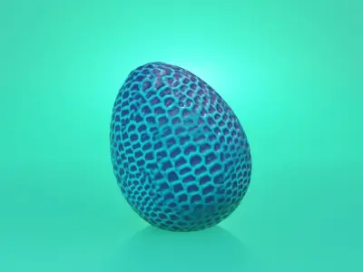 3D Dragon-Dinosaur-Creature Egg Low-poly 3D model