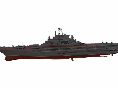 Kiev-class destroyer Low-poly 3D model