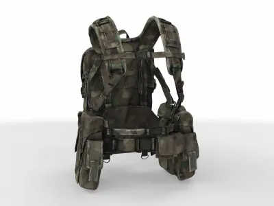 tactical vest 02 3D model