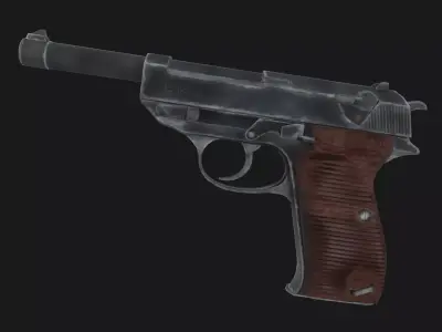 Walther P38 Low-poly 3D model