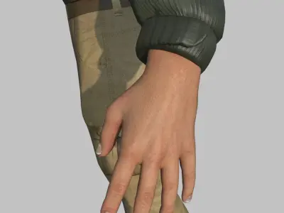 Rigged Sergeant - Maya Rig Low-poly 3D model