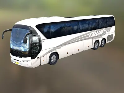 Tour Bus Luxury Passenger Coach Detailed 3D Print Model 3D print model