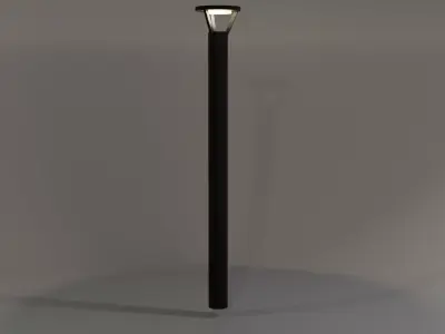 Modern Street Lamp Low Poly 3D Model Low-poly 3D model