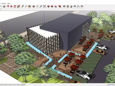 Sketchup Resturant building B2 3D model