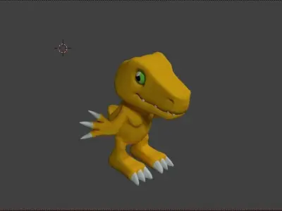Agumon 3d rigged Low-poly 3D model