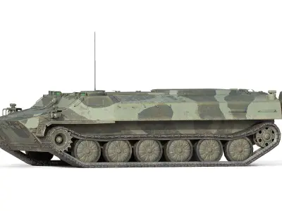 All-terrain vehicle MTLB Low-poly 3D model