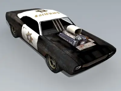 old PoliceCar Free low-poly 3D model
