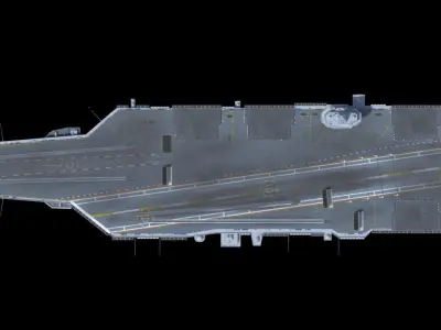 Next-generation nuclear-powered concept aircraft carrier 3D model