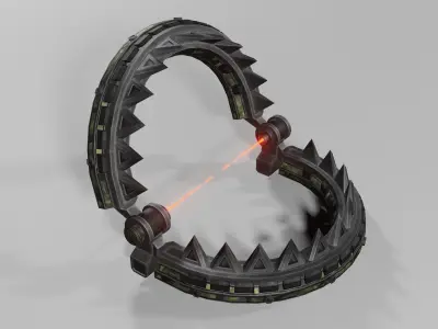 Sci-fi trap Low-poly 3D model