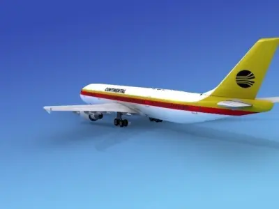 Airbus A300 Continental 1 3D model