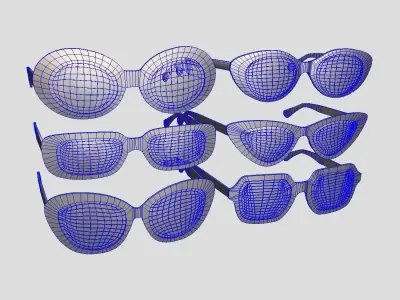 Sunglasses Pack Low-poly 3D model