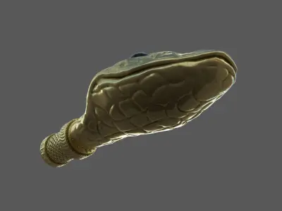 Snake head ornament - LODs and PBR - GameReady Low-poly 3D model