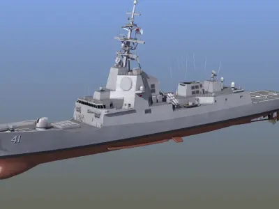 Hobart Class Destroyer D41 3D model