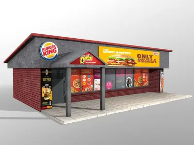 Restaurent 3d MOdel Low-poly 3D model