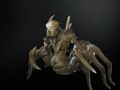 Spider Monster Low-poly 3D model