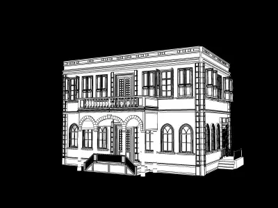 Old Istanbul City Building Series Building 003 3D model
