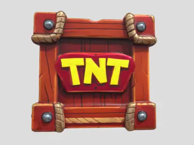 High Quality TNT Dynamite 3D Model PBR Ready Low-poly 3D model