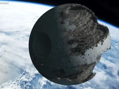 Star Wars Death Star Destroyed 3D model