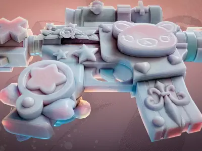 M4 Cute Low-poly 3D model