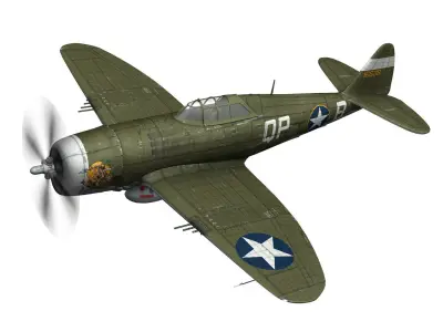 Republic P-47C Thunderbolt - Wela Kahao - QP-B 3D model
