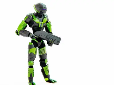 ALIEN TROOPER ZHORG  Rigged for Unreal Engine - Unity - MIXAMO 3D model