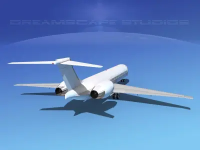 McDonnell Douglas MD-87 Unmarked 3 3D model