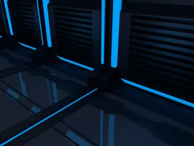 Sci Fi Corridor 3D model 186