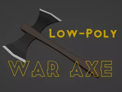 War Axe Free low-poly 3D model