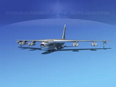 Boeing B-52C Stratofortress V05 3D model