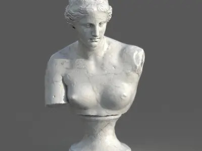 Venus de Milo Bust Sculpture Low-poly 3D model