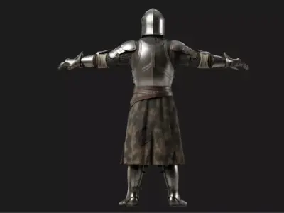 Elite Vanguard Knight Rigged Low-poly 3D model