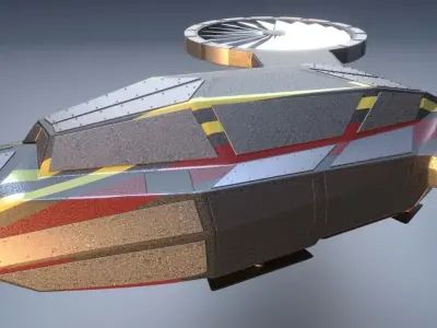 Black Scorpion warship 3D model