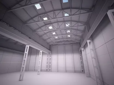 Hangar building 3D model