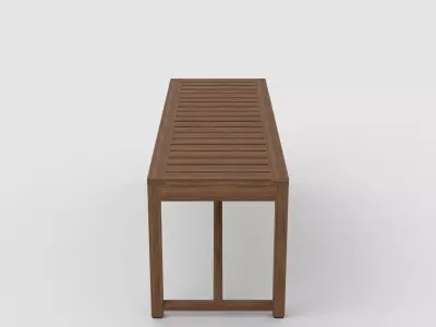 Bench Low-poly 3D model 11