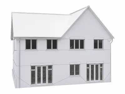 Neighborhood House P02 Low-poly 3D model